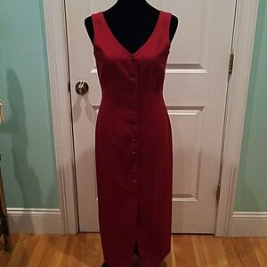 90'S ESPRIT MAXI VEST PLAID DRESS